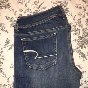 Dark Blue Kick Boot American Eagle Jeans